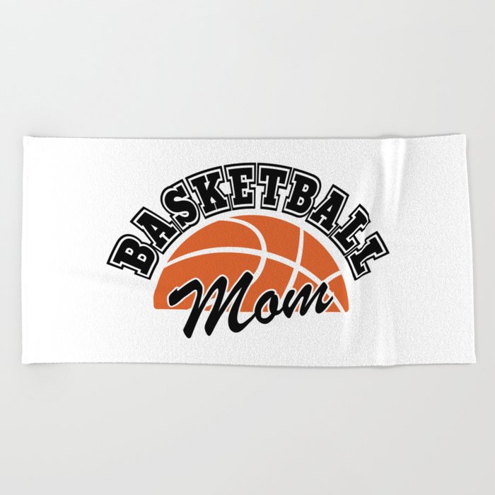 Basketball Mom Beach Towel