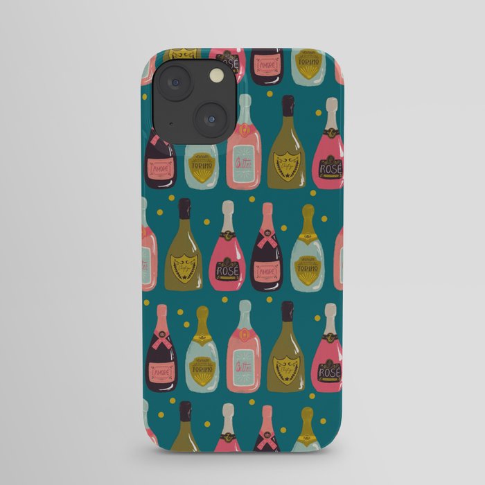 Champagne Cheers Blue iPhone Case