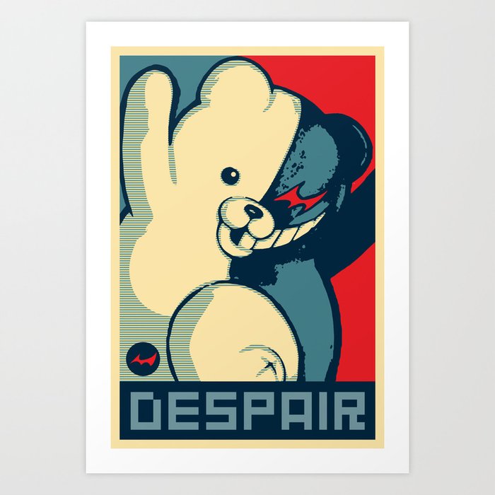 monokuma vote for ultimate despair a danganronpa design art print by jamie pogue society6