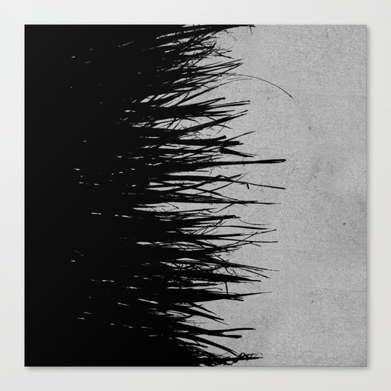 Concrete Fringe Black on Side Canvas Print