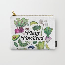 Plant Powered Carry-All Pouch | Vegetarian, Curated, Plantbased, Salad, Grow, Beet, Veggies, Fruit, Vegan, Fitness 