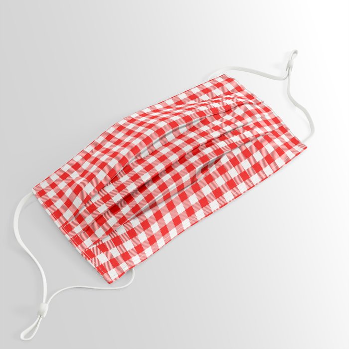 Purely Red - gingham Face Mask