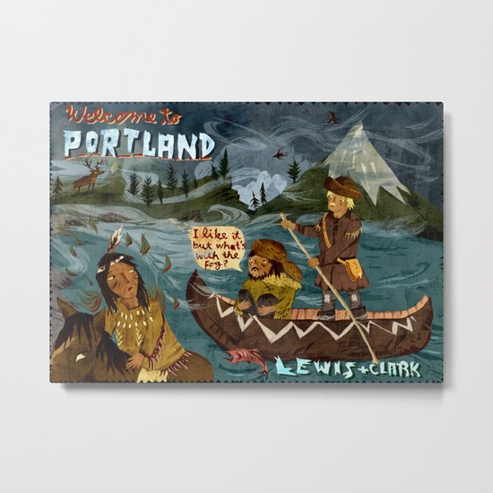 Postcard from Lewis + Clark Metal Print