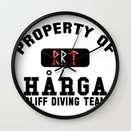 Property of Harga Cliff Diving Team Wall Clock