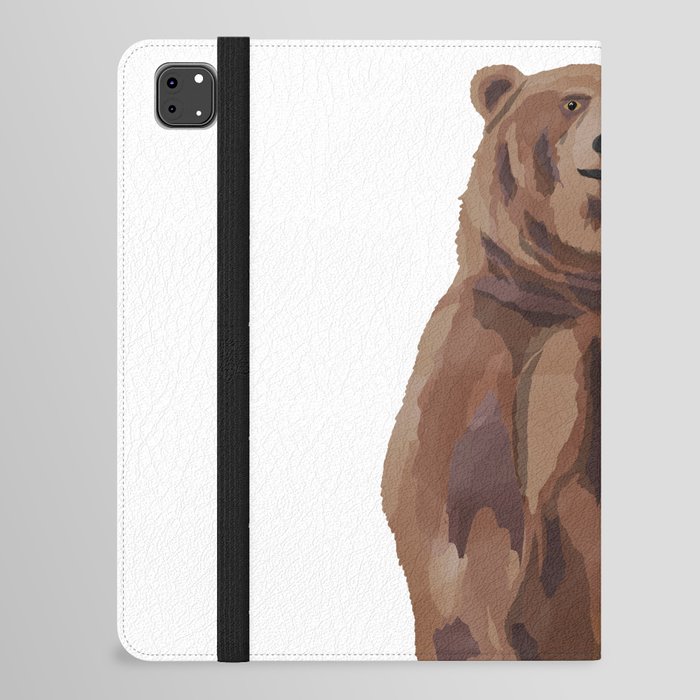 standing brown bear, digital painting iPad Folio Case