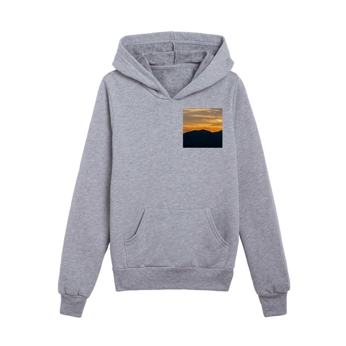 Mountain Ridge Sunset Kids Pullover Hoodie by Jeremy D Schwartz