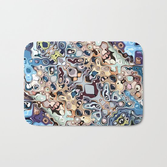 Colorful Chaotic Pattern Bath Mat