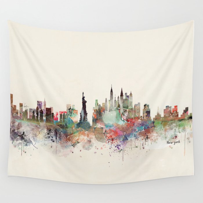 new york city skyline Wall Tapestry