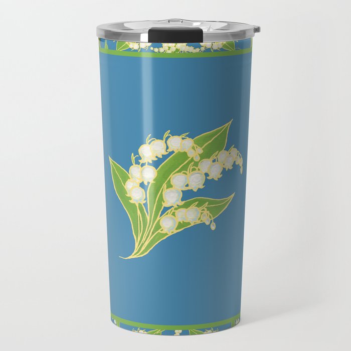 Vintage Lily-of-the-Valley Travel Mug