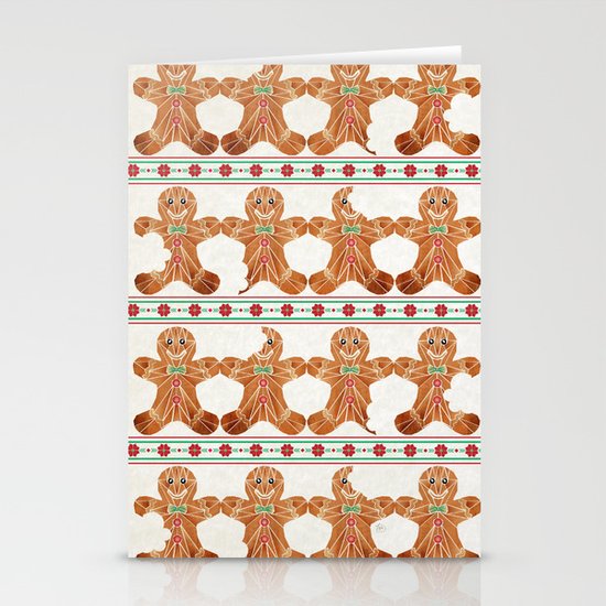gingerbread man Stationery Cards