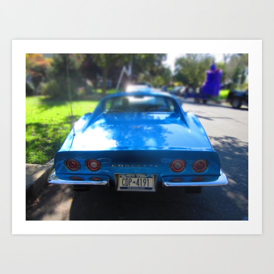 Corvette Blue Art Print