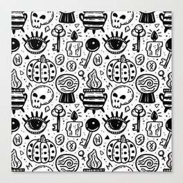 Halloween Scary Pattern Canvas Print