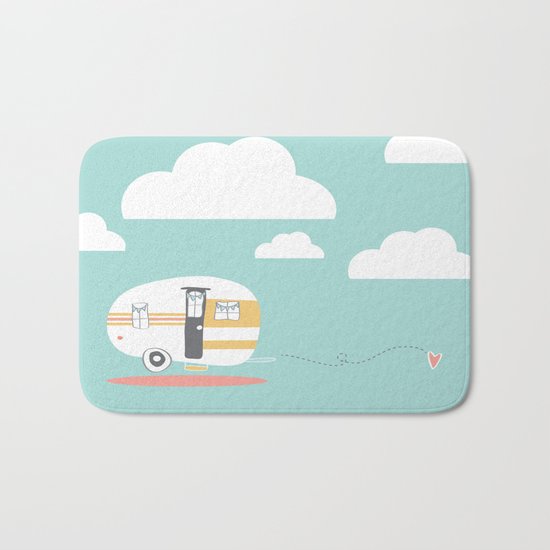 Lets See Really Cool Stuff Together Airstream Art Bath Mat