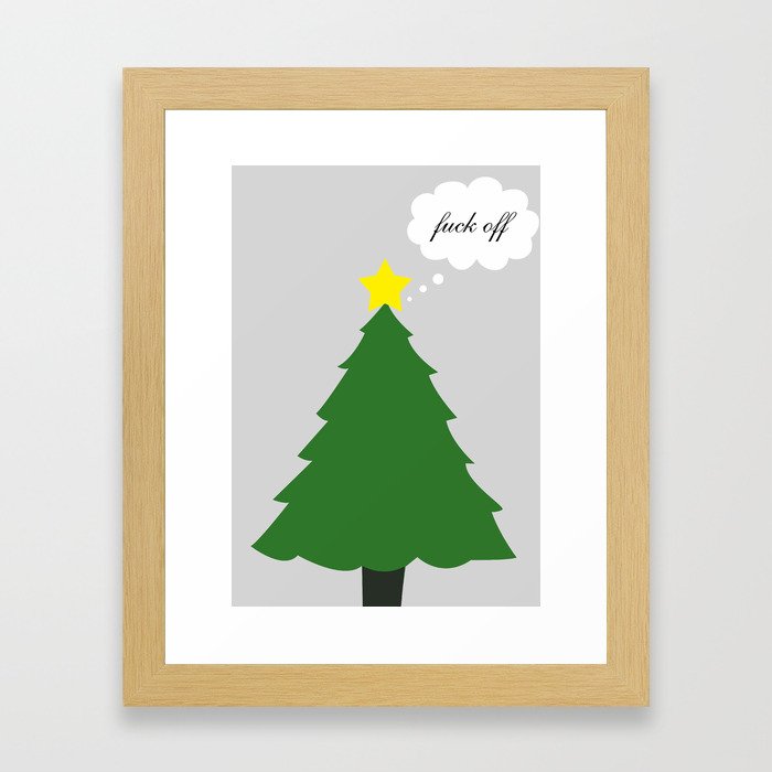 Fuck Off Christmas (Less Festive) Framed Art Print