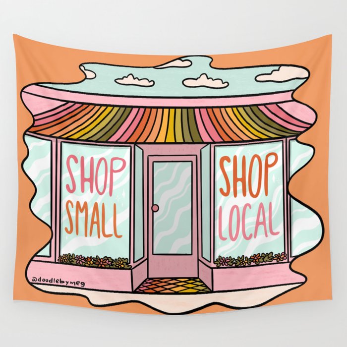 Shop Local Shop Small Wall Tapestry