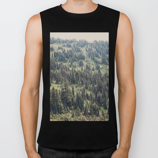 Mountain Trees Biker Tank