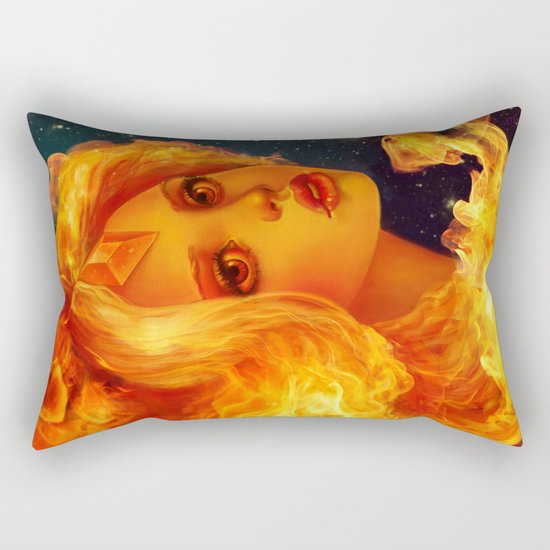 Flame Princess Rectangular Pillow