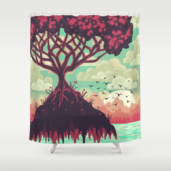 Uprooted Shower Curtain