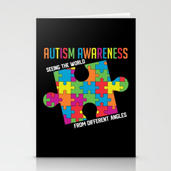Autism Awareness Puzzle Stationery Cards