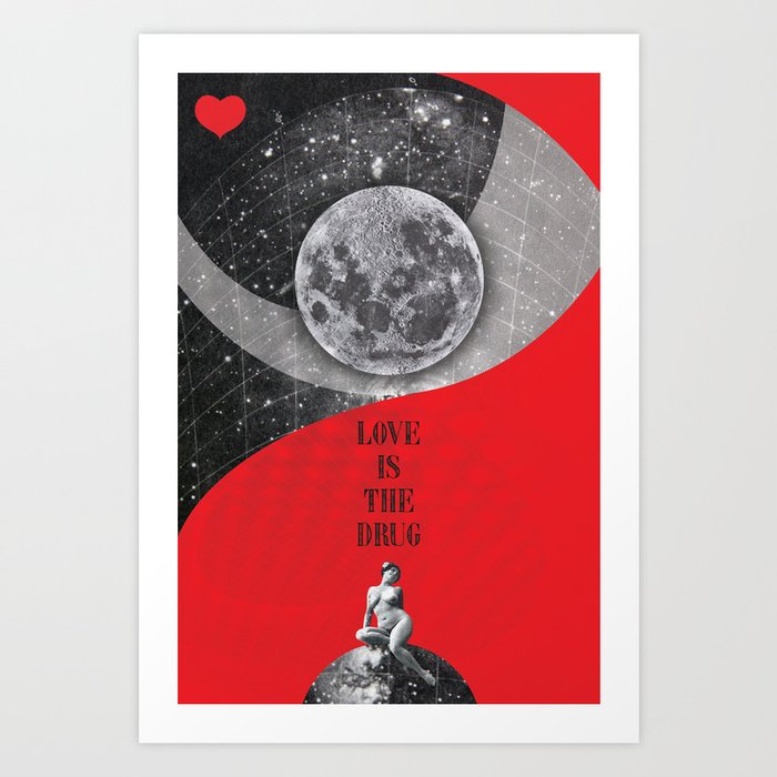 galactic love' Poster, picture, metal print, paint by Cassandre Laveille