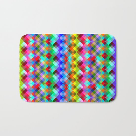 Multicolored pixels Bath Mat