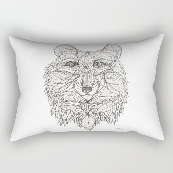 Mr Wolf Rectangular Pillow