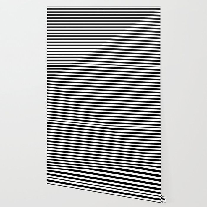 Black And White Stripes Wallpaper By Colorpopdesign Society6