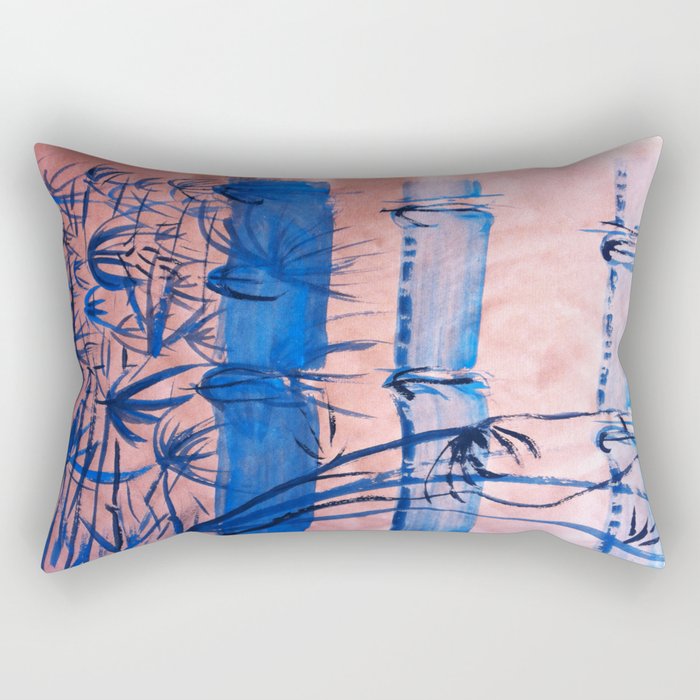 BLUE BAMBOO Rectangular Pillow