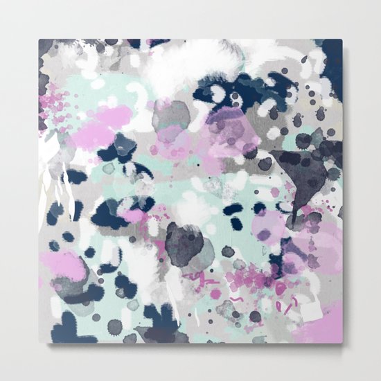 Berti - abstract minimal trendy color palette hipster home decor Metal Print