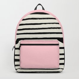 Millennial Pink x Stripes Backpack