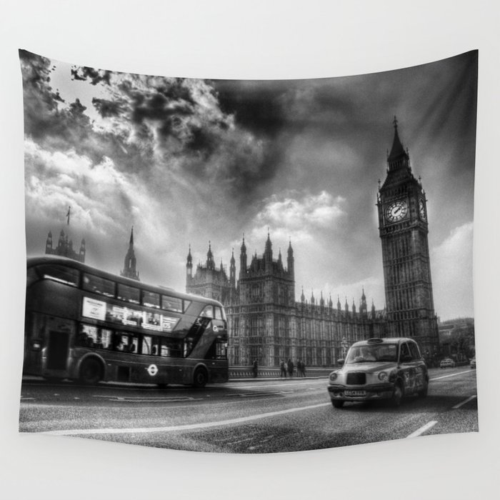 Westminster Bridge London Wall Tapestry by David Pyatt  Society6