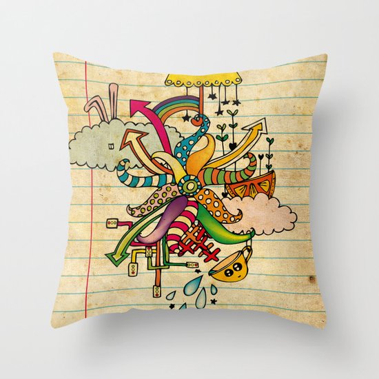 Notebook World Throw Pillow