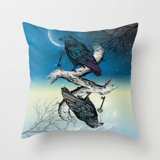 Raven's Key Night+Day Throw Pillow