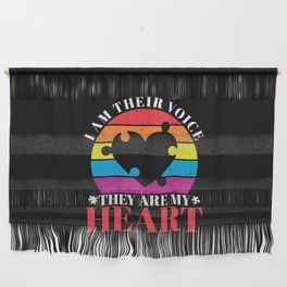 I Am Their Voice They Are My Heart Autism Wall Hanging