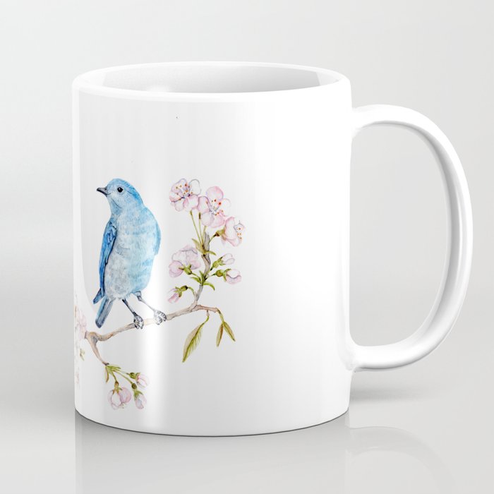 Mountain Bluebirds on Sakura Branch Coffee Mug