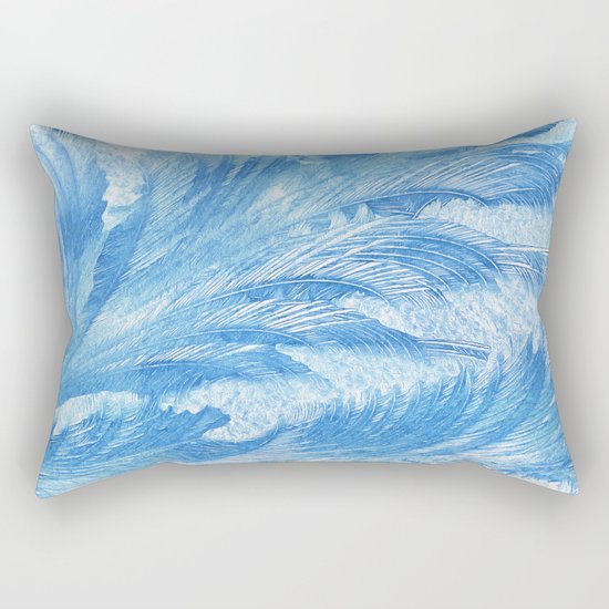 Blue frost abstract Rectangular Pillow