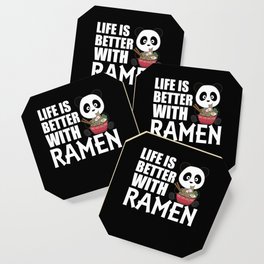 Ramen Japanese Noodles Sweet Panda Eats Ramen Coaster