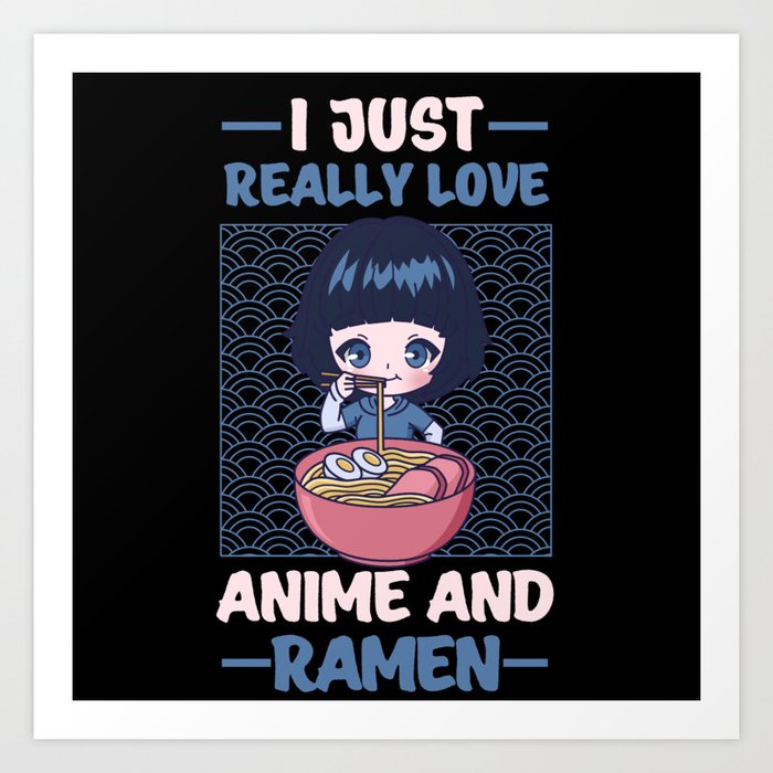 Funny Anime Lover Graphic for Women and Men Anime Lover Art Print