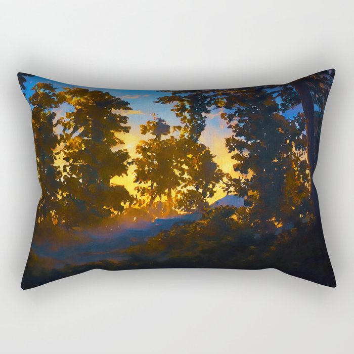 Into the Forest of Light Rectangular Pillow