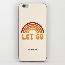 Let Go Retro Minimalistic Wall Art Poster iPhone Skin