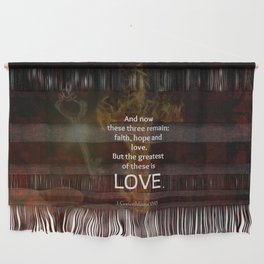 1 Corinthians 13:13 Bible Verses Quote About LOVE Wall Hanging