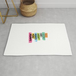 Do More Of What Makes You Happy. Inspiring Creative Motivation Quote. Vector Typography Rug