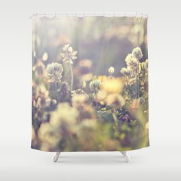 Retro flowers background Shower Curtain