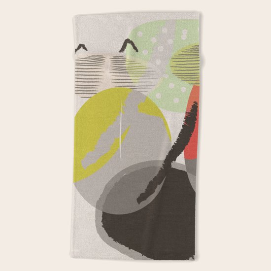 Green Cat Beach Towel