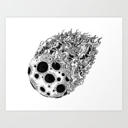 An Asteroid (or is it a meteor?) Art Print