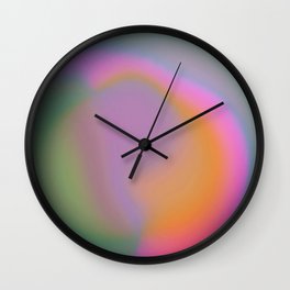 Divine Feminine Wall Clock | Color, Graphicdesign, Feminine, Abstract, Digital, Heartchakra, Soft, Trippy, Curated, Multicolor 