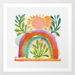 Radiate Inner Rainbow Light Art Print