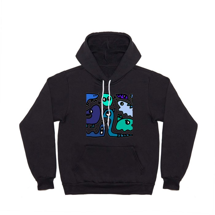 Colorful Doodle Sea Monster Hoody