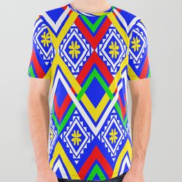 Colorful Ethnic Pattern All Over Graphic Tee