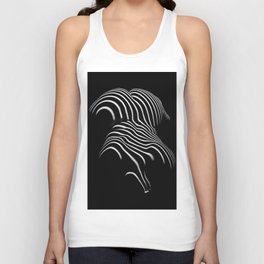 0721-AR Nude Female Naked BBW Geometric Black White Naked Body Abstracted Sensual Sexy Erotic Art Tank Top